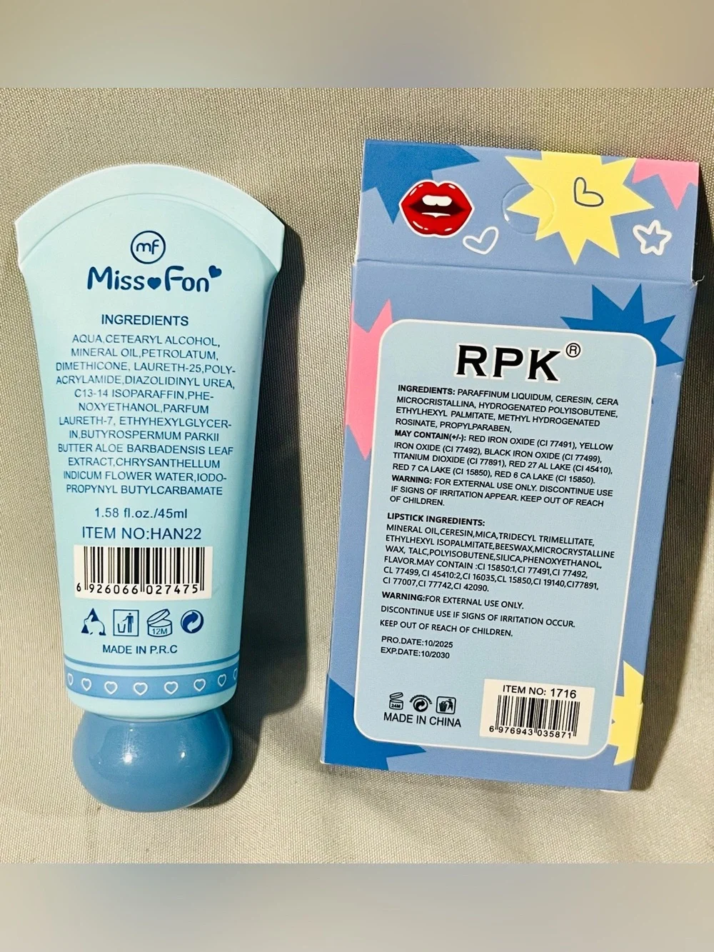 Stitch Hand Cream and Lip Care Set - Blue